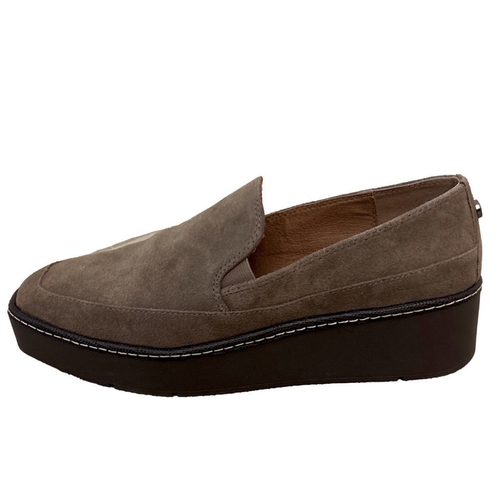 Donald Pliner Wallis Tan Biscotti Suede Platform Slip On Loafers Women’s Size 9 - Picture 8 of 14